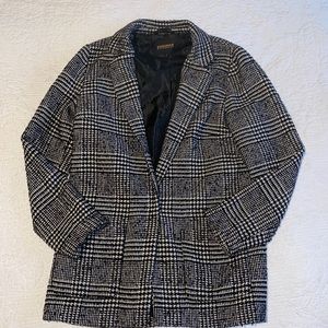 Black & White Houndstooth Blazer Jacket